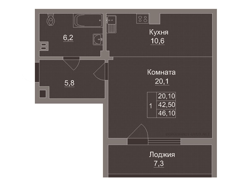 Натяжной потолок в квартиру КВ-2