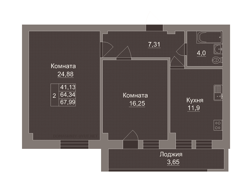 Натяжной потолок в квартиру КВ-8