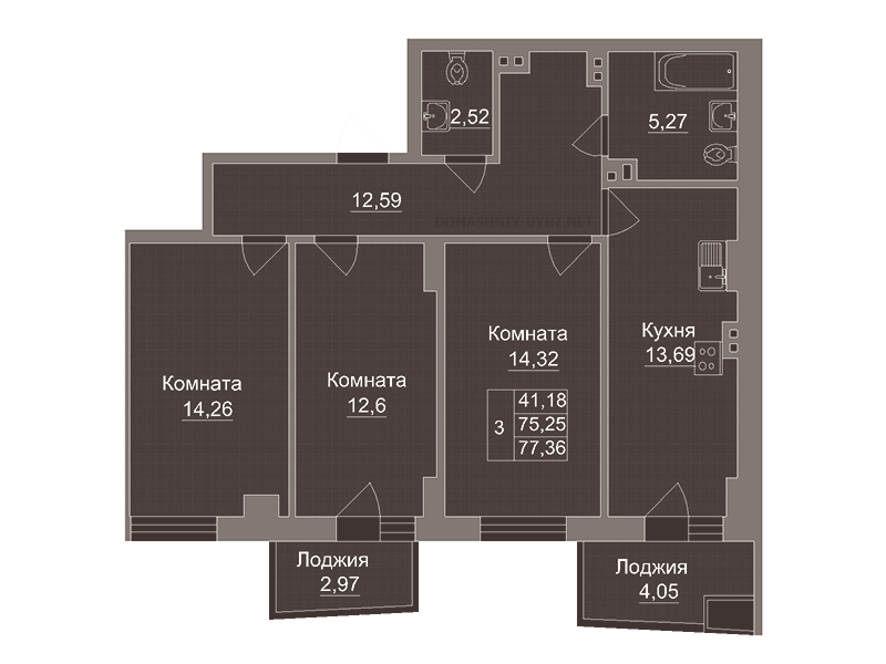 Натяжной потолок в квартиру КВ-10