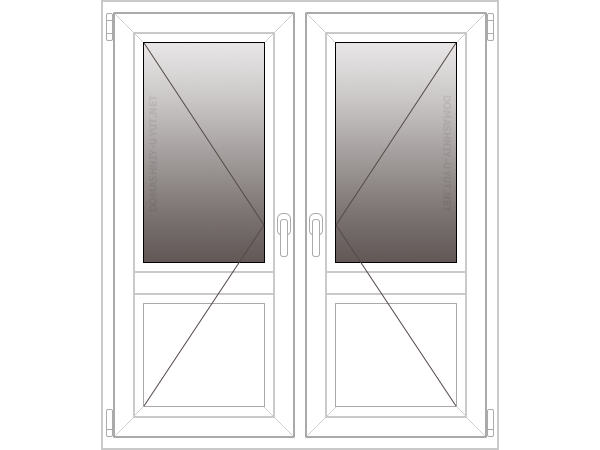 Балконная дверь 2150х1450 мм (KBE 88)
