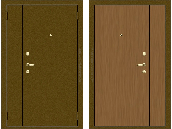 Двухстворчатая металлическая дверь ДТ-11